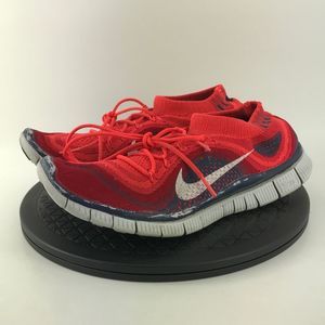 Nike Free Flyknit+ 5.0 Bright Crimson Running Shoes 615805-616 Men’s Size 10